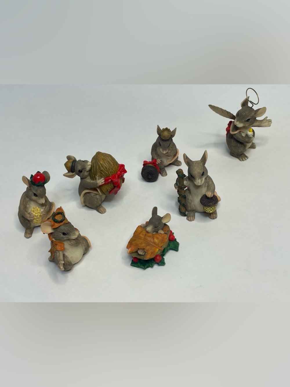 Silvestri Nativity Christmas Mouse Charming Tails Fitz & Floyd Set 9 Piece Rare